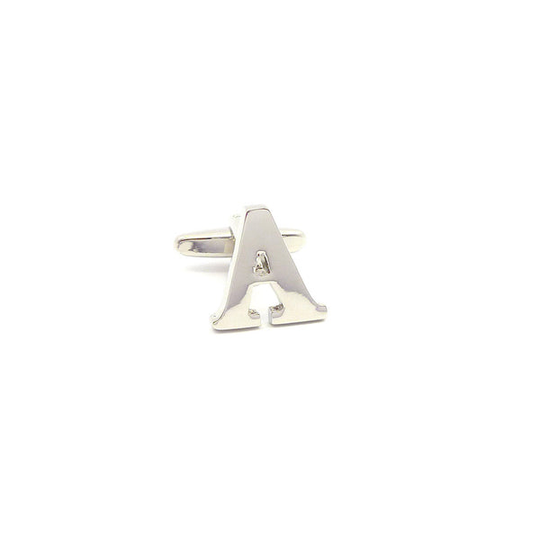 Wild Links - Silver Alphabet Letter "A" Cufflinks