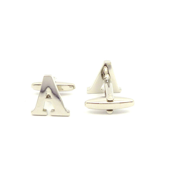 Wild Links - Silver Alphabet Letter "A" Cufflinks