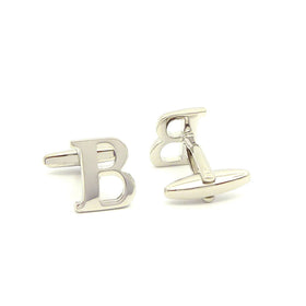Wild Links - Silver Alphabet Letter "B" Cufflinks