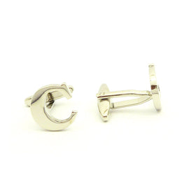 Wild Links - Silver Alphabet Letter "C" Cufflinks