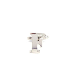 Wild Links - Silver Alphabet Letter "F" Cufflinks