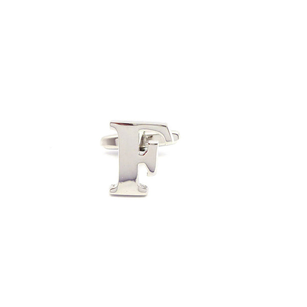 Wild Links - Silver Alphabet Letter "F" Cufflinks