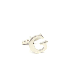 Wild Links - Silver Alphabet Letter "G" Cufflinks