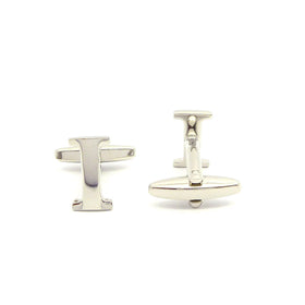 Wild Links - Silver Alphabet Letter "I" Cufflinks