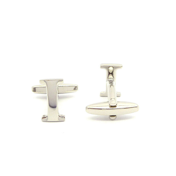 Wild Links - Silver Alphabet Letter "I" Cufflinks