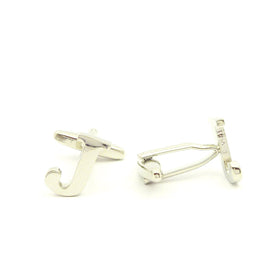Wild Links - Silver Alphabet Letter "J" Cufflinks