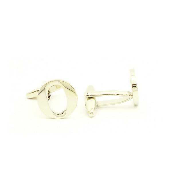 Wild Links - Silver Alphabet Letter "O" Cufflinks