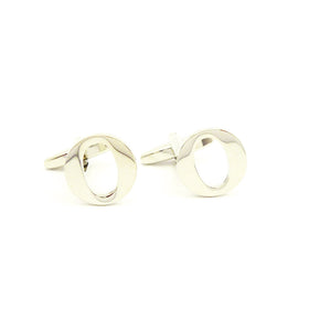 Wild Links - Silver Alphabet Letter "O" Cufflinks