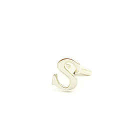 Wild Links - Silver Alphabet Letter "S" Cufflinks