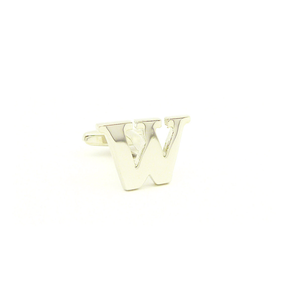 Wild Links - Silver Alphabet Letter "W" Cufflinks