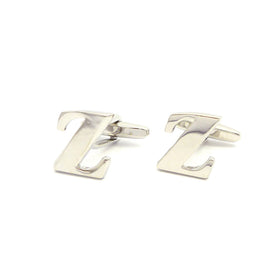 Wild Links - Silver Alphabet Letter "Z" Cufflinks