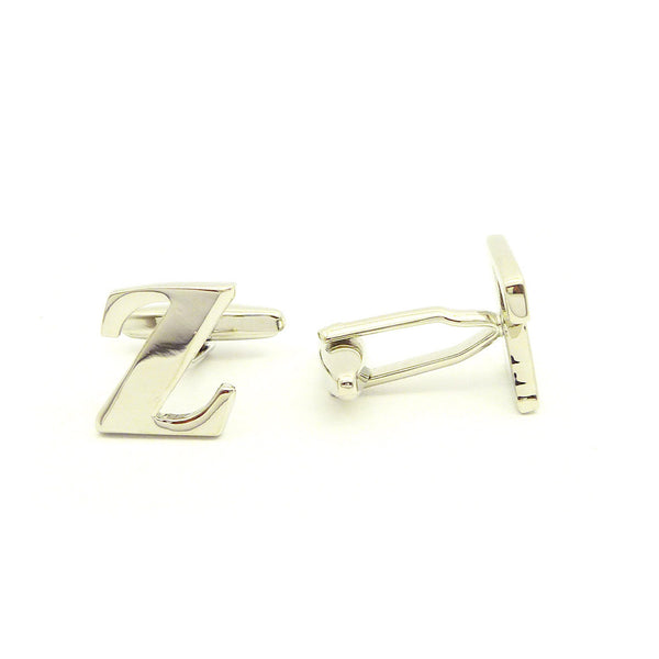 Wild Links - Silver Alphabet Letter "Z" Cufflinks
