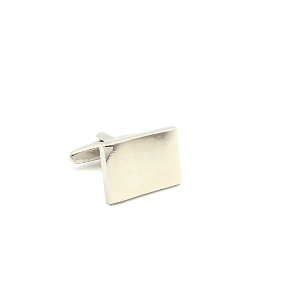 Wild Links - Silver Engravable Rectangle Cufflinks
