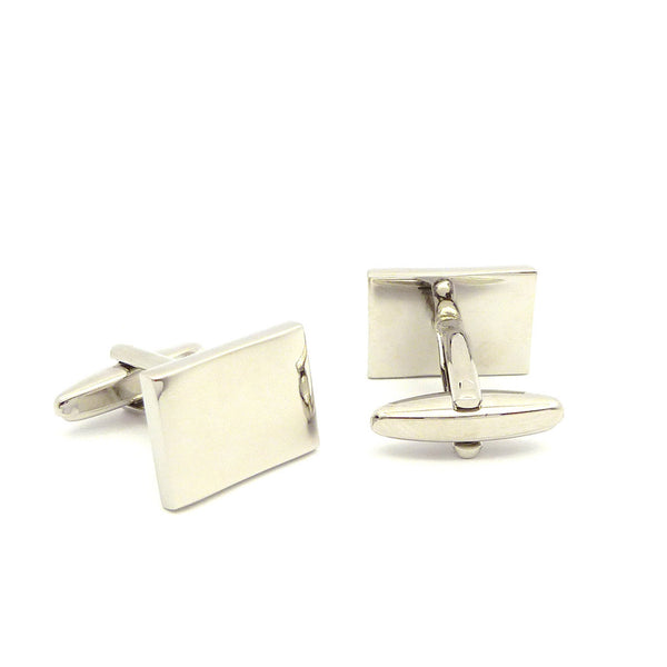 Wild Links - Silver Engravable Rectangle Cufflinks