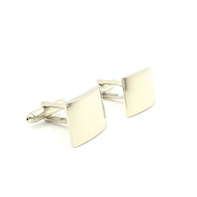 Wild Links - Silver Engravable Reflective Square Cufflinks
