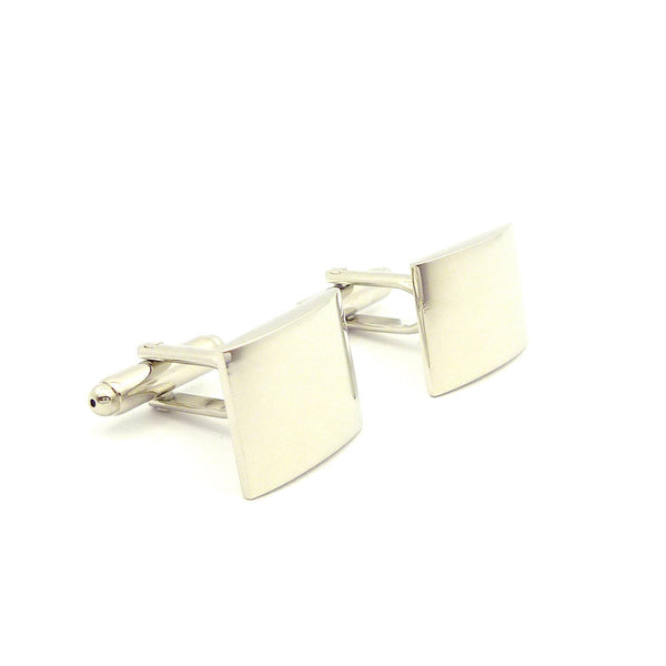 Wild Links - Silver Engravable Reflective Square Cufflinks