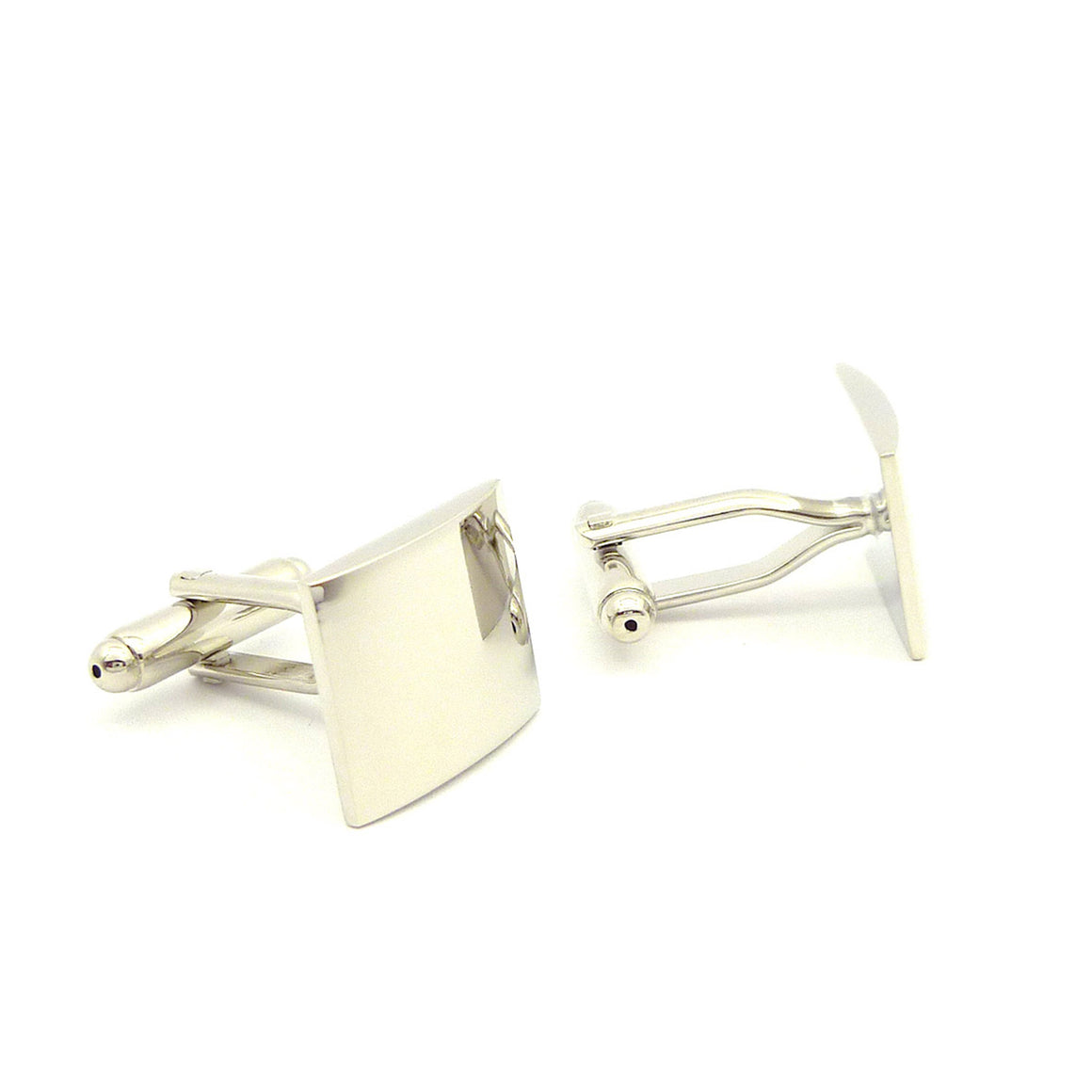 Wild Links - Silver Engravable Reflective Square Cufflinks