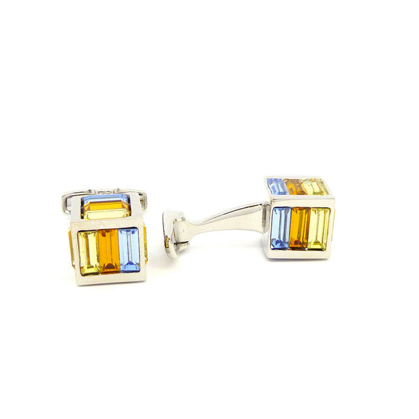 Wild Links - Silver Coloured Cube Cufflinks
