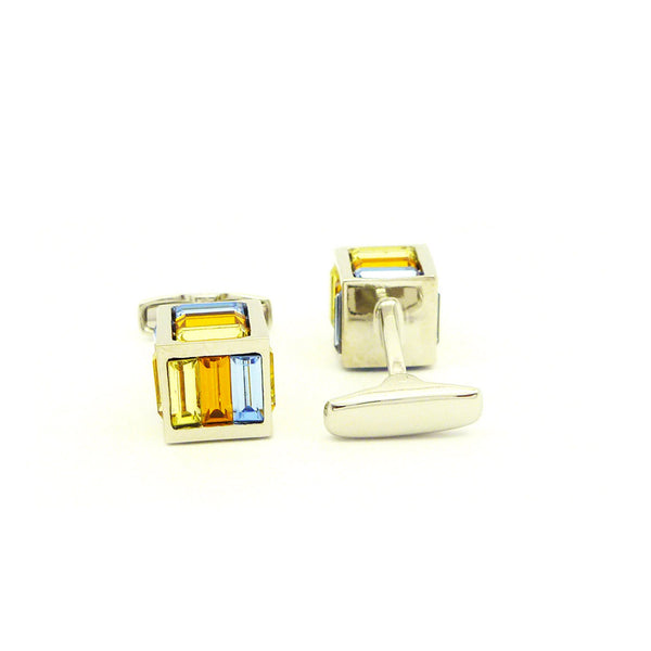Wild Links - Silver Coloured Cube Cufflinks