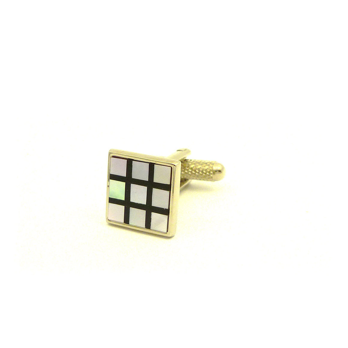 Wild Links - Silver Pearl Shell Squares Cufflinks