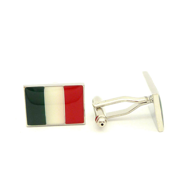 Wild Links - Silver Italy Flag Cufflinks