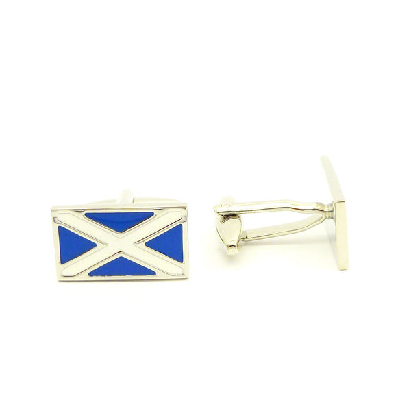 Wild Links - Silver Scotland Flag - St.Andrews Cross Cufflinks
