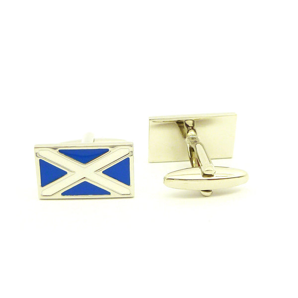 Wild Links - Silver Scotland Flag - St.Andrews Cross Cufflinks