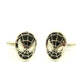 Wild Links - Silver Black Spider Mask Cufflinks