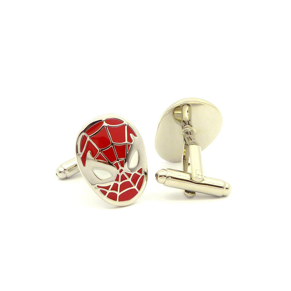 Wild Links - Silver Red Spider Mask Cufflinks