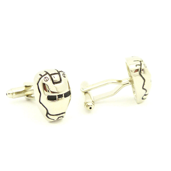 Wild Links - Silver Robot Mask Cufflinks