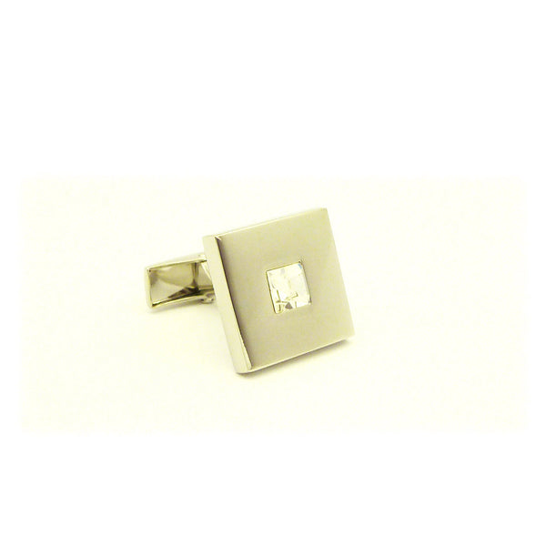 Wild Links - Silver Large Square Stone Cufflinks