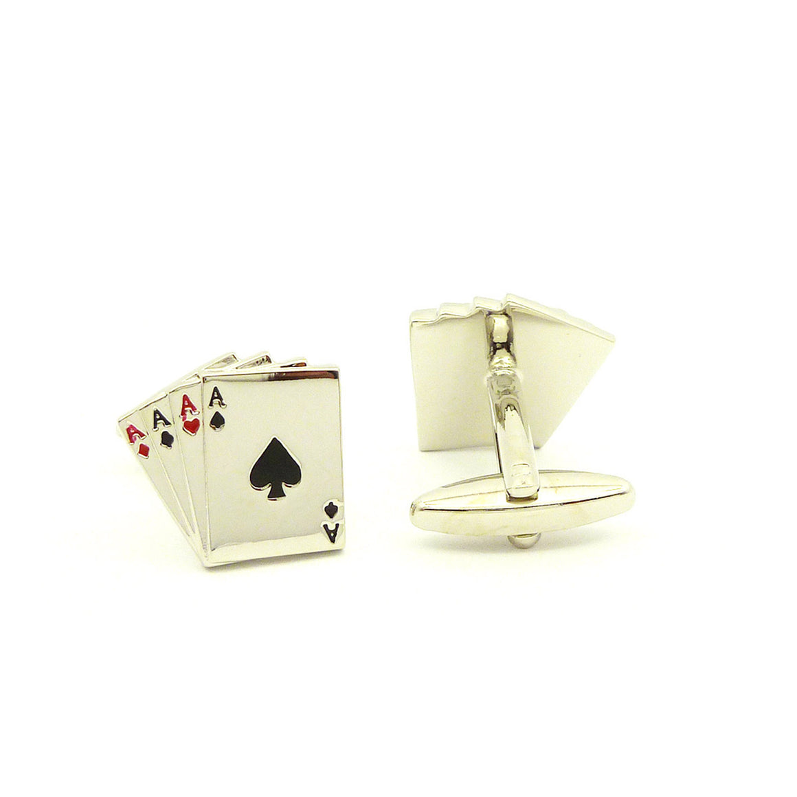 Wild Links - Silver Aces - Four of a Kind Cufflinks
