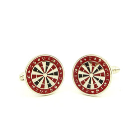 Wild Links - Silver Dart Board Cufflinks
