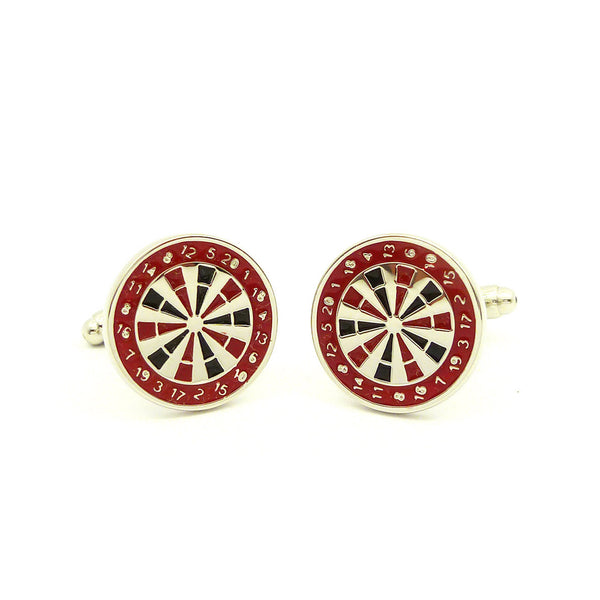 Wild Links - Silver Dart Board Cufflinks
