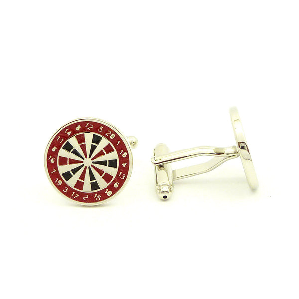 Wild Links - Silver Dart Board Cufflinks