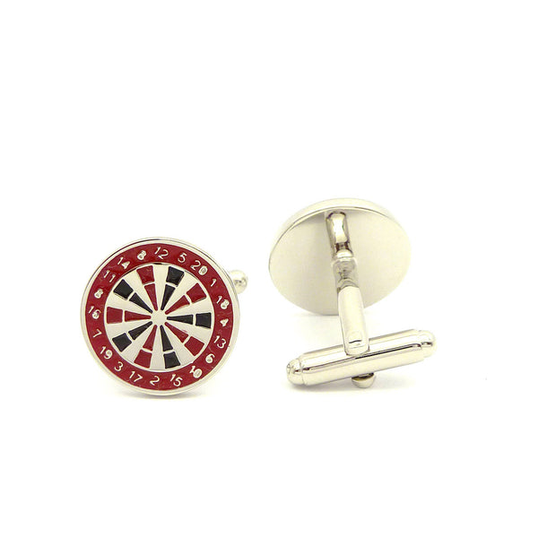 Wild Links - Silver Dart Board Cufflinks