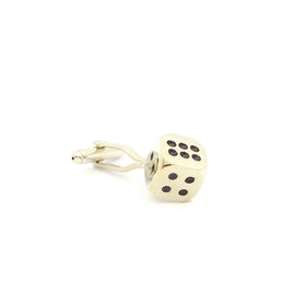 Wild Links - Silver Black Dice Cufflinks