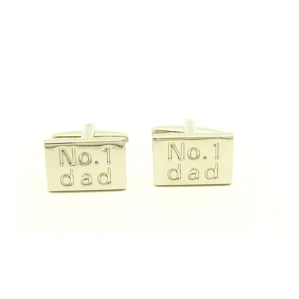 Wild Links - Silver No. 1 Dad Cufflinks