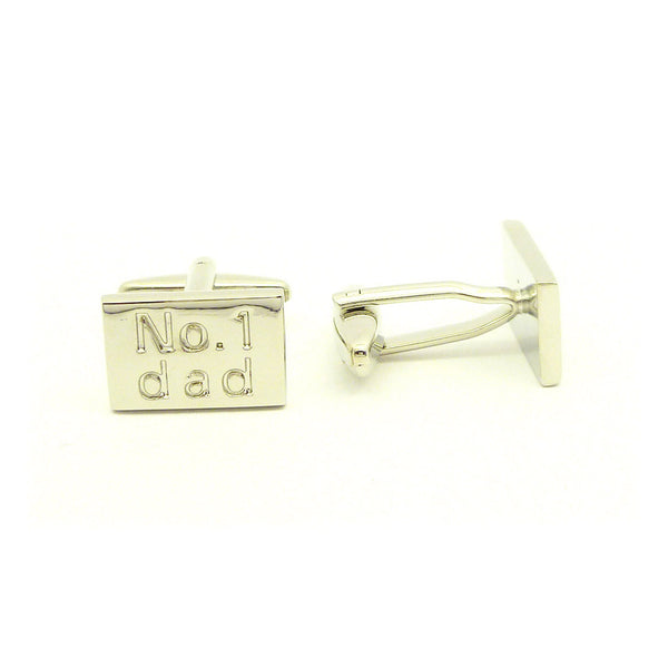 Wild Links - Silver No. 1 Dad Cufflinks