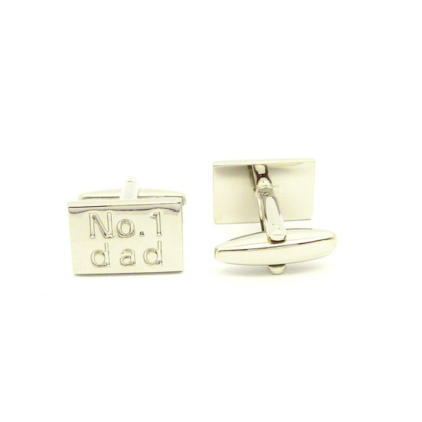 Wild Links - Silver No. 1 Dad Cufflinks