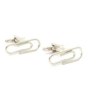 Wild Links - Silver Paper Clip Cufflinks