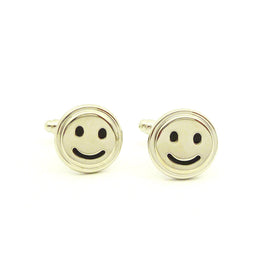 Wild Links - Silver Happy Face Cufflinks
