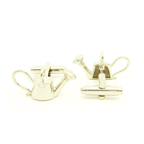 Wild Links - Silver Garden Watering Can Cufflinks
