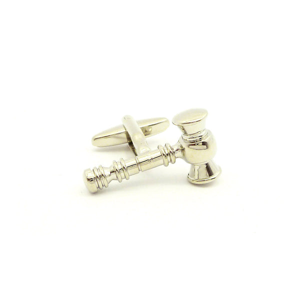 Wild Links - Silver Silver Gavel Cufflinks