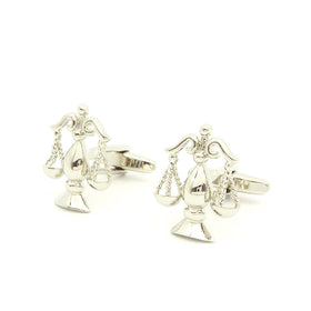 Wild Links - Silver Scales of Justice Cufflinks