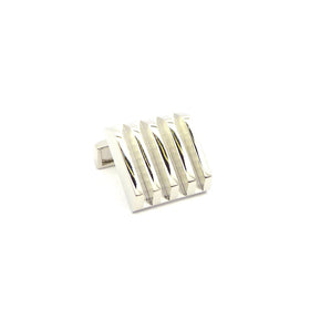 Wild Links - Silver Chunky Deep Grooved Cufflinks