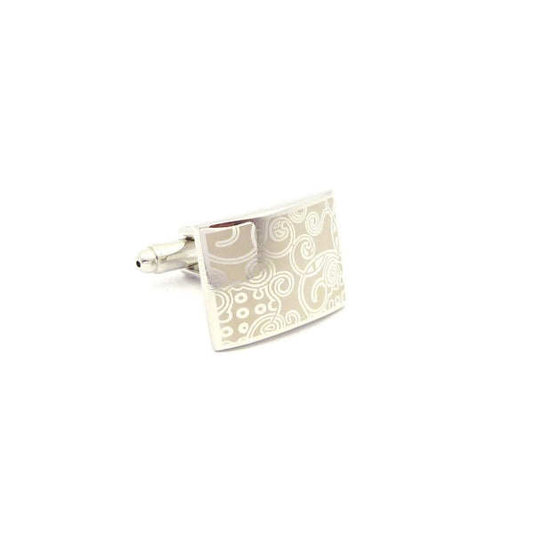 Wild Links - Silver Swirl Etchings Cufflinks