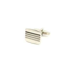 Wild Links - Silver Grey Stripe Shades Cufflinks