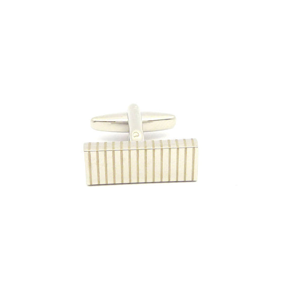 Wild Links - Silver Striped Bar Cufflinks
