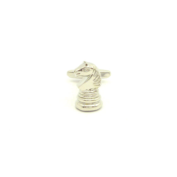 Wild Links - Silver Chess Pawn and Knight Cufflinks